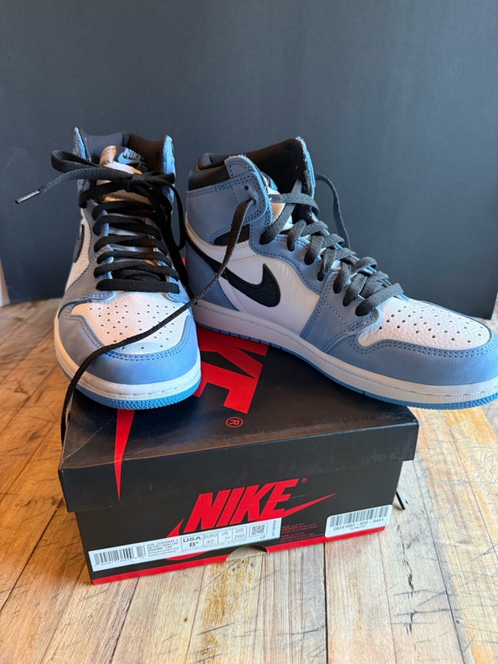 Nike Men’s Air Jordan 1 Mid Light Blue White Black
